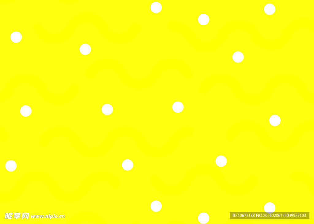 黄色背景白色圆点图案