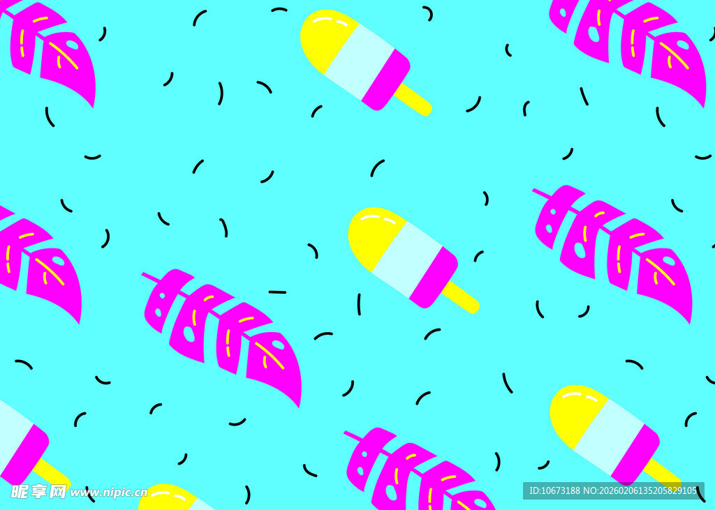 夏日冰淇淋图案背景