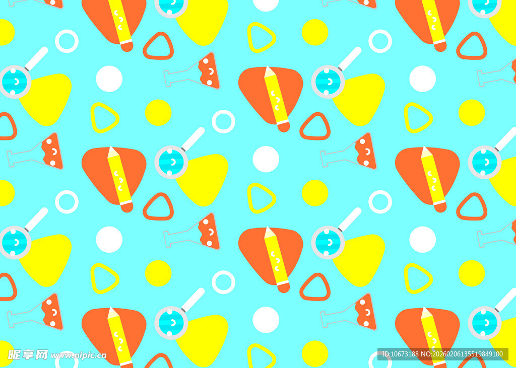 多彩热气球图案背景
