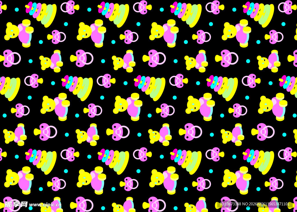 多彩心形图案背景