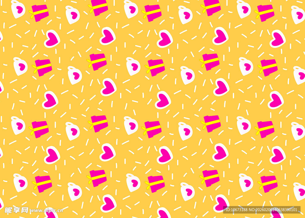 黄色背景西瓜图案无缝纹理