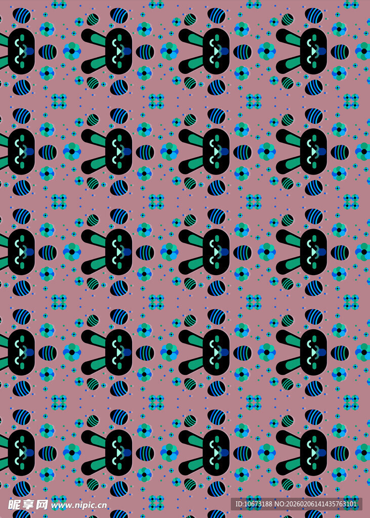 几何图案构成的重复装饰图