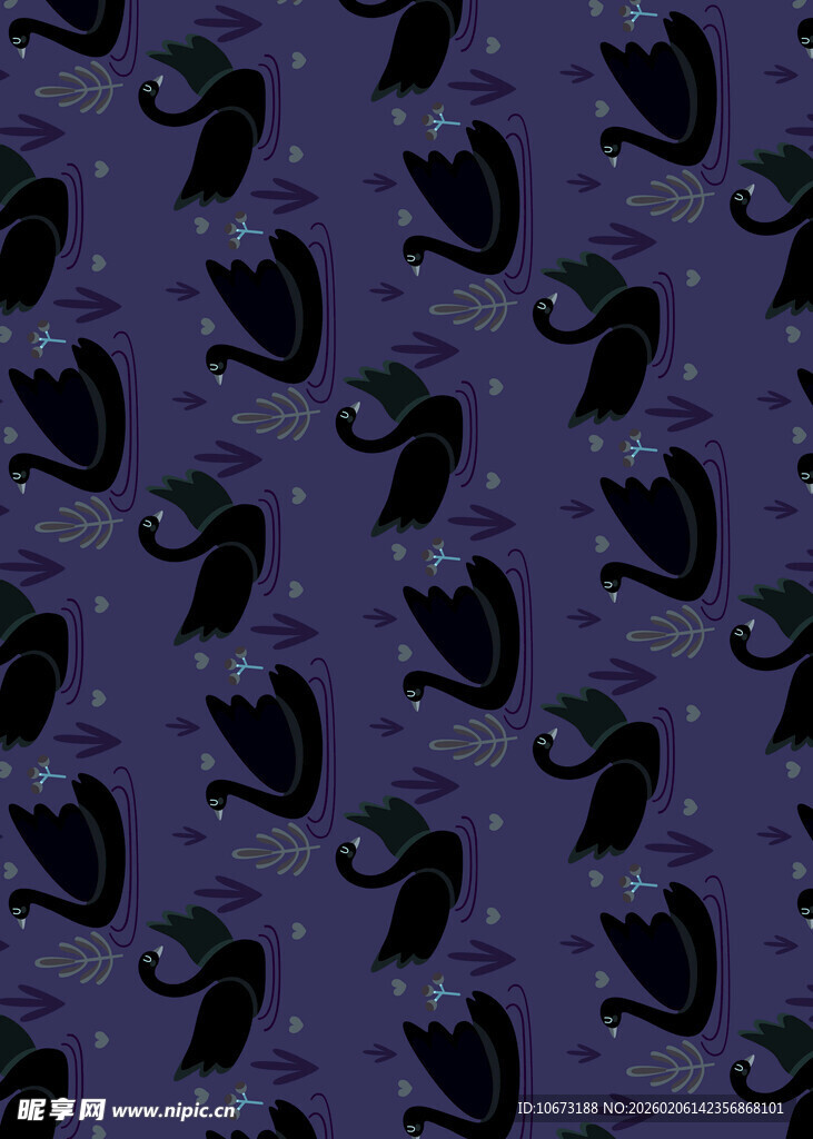 紫色底黑色图案纹理背景