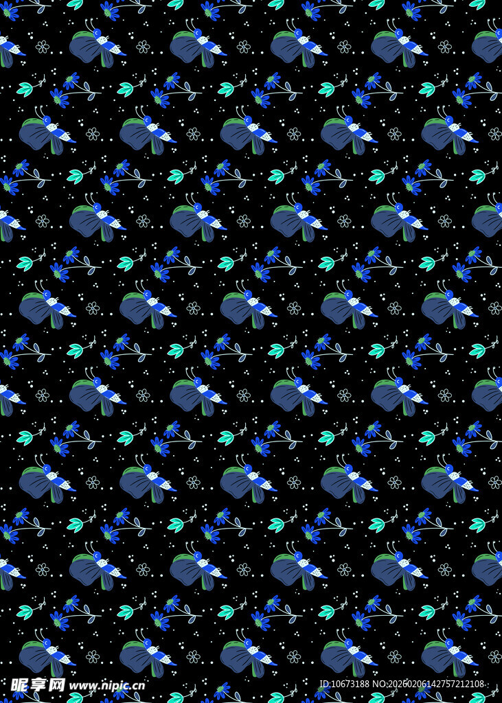 蓝色闪烁点状图案背景