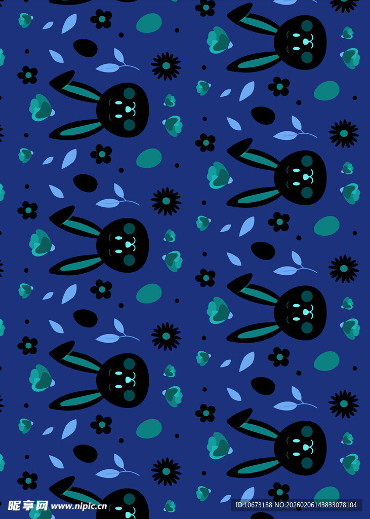 蓝色几何图案无缝背景