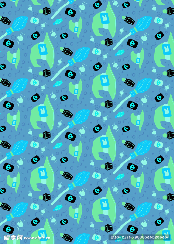 卡通风格机器人图案背景