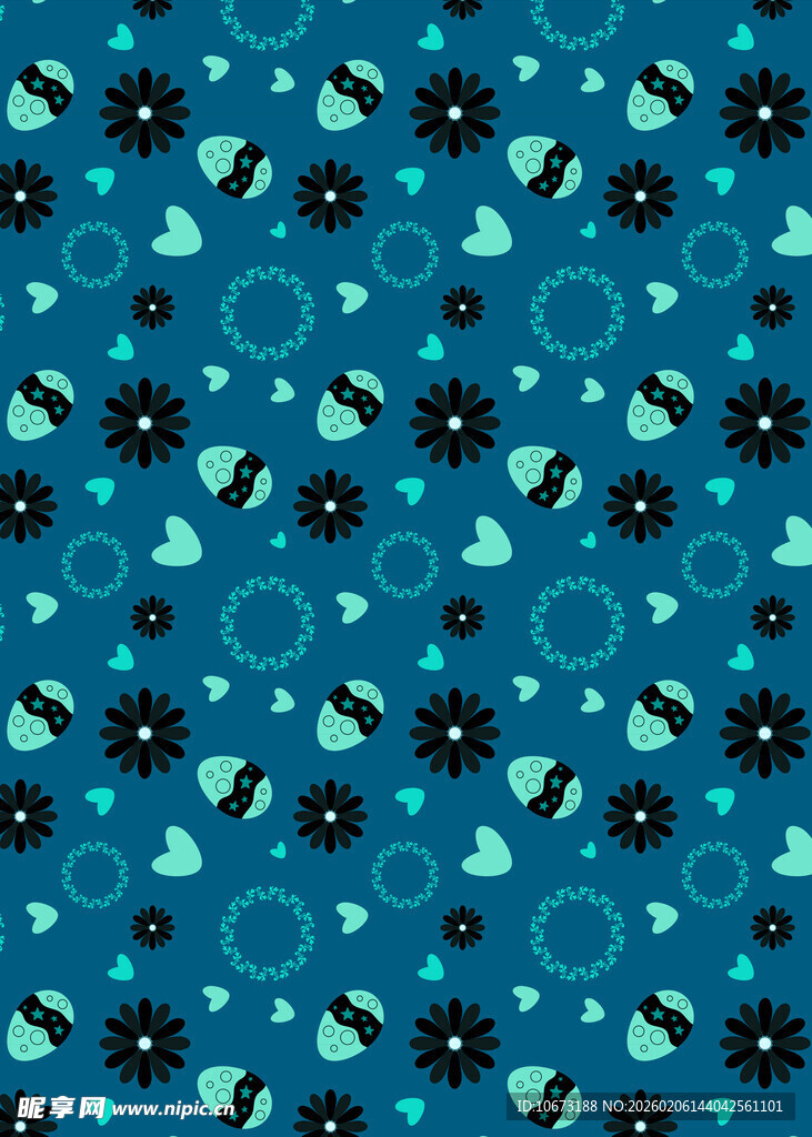 蓝色蜜蜂图案背景纹理