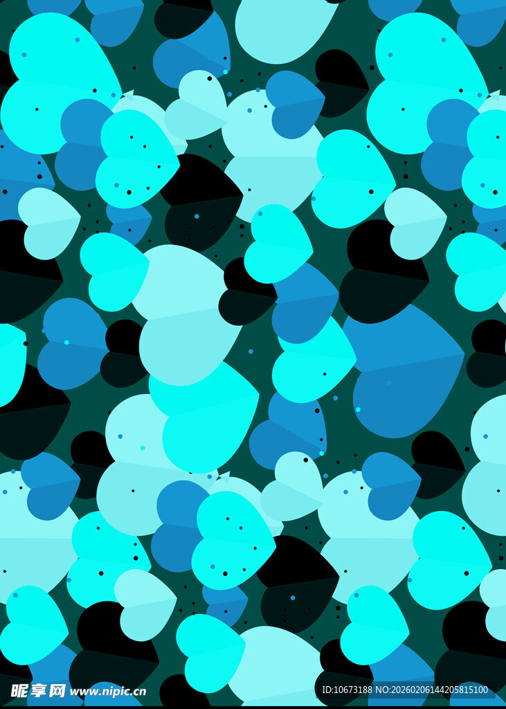 蓝绿色抽象斑点图案背景
