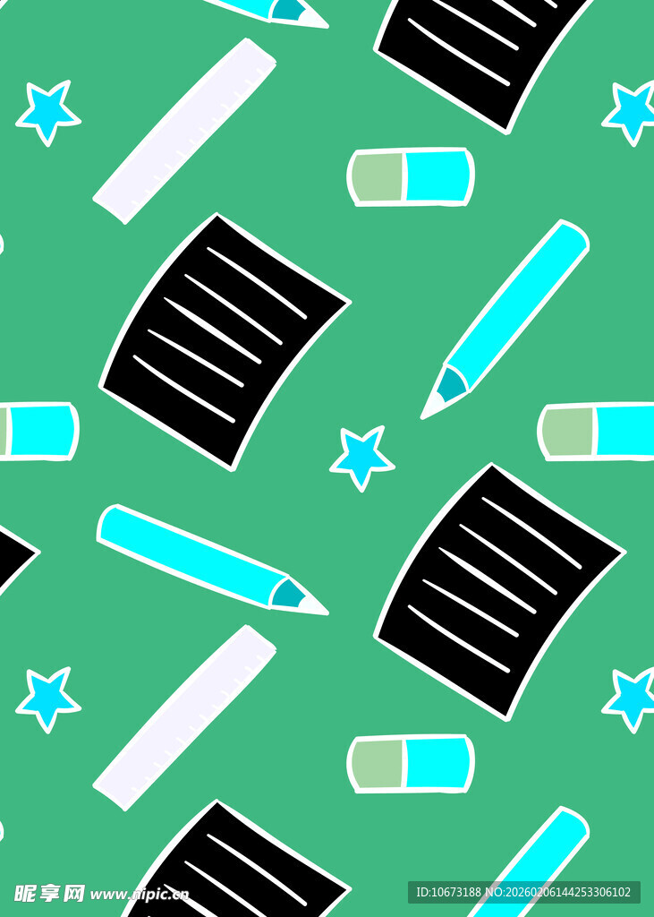 文具图案背景