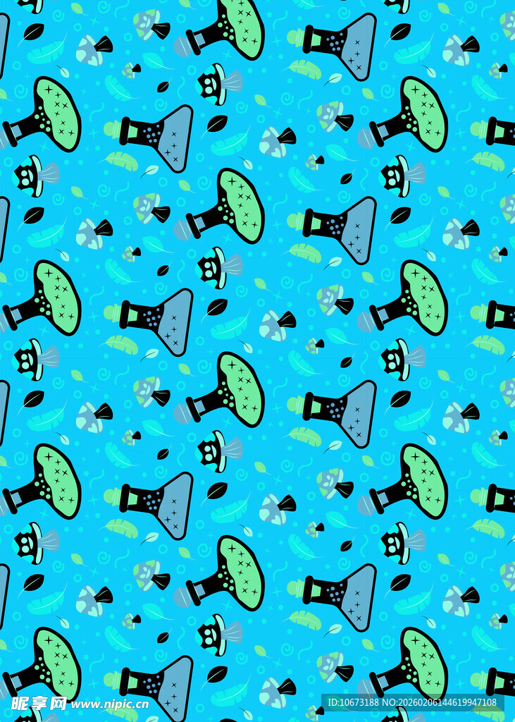 蓝色背景喇叭图案纹理