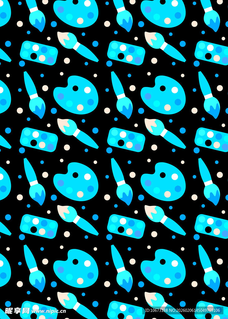 蓝色卡通鲸鱼图案背景