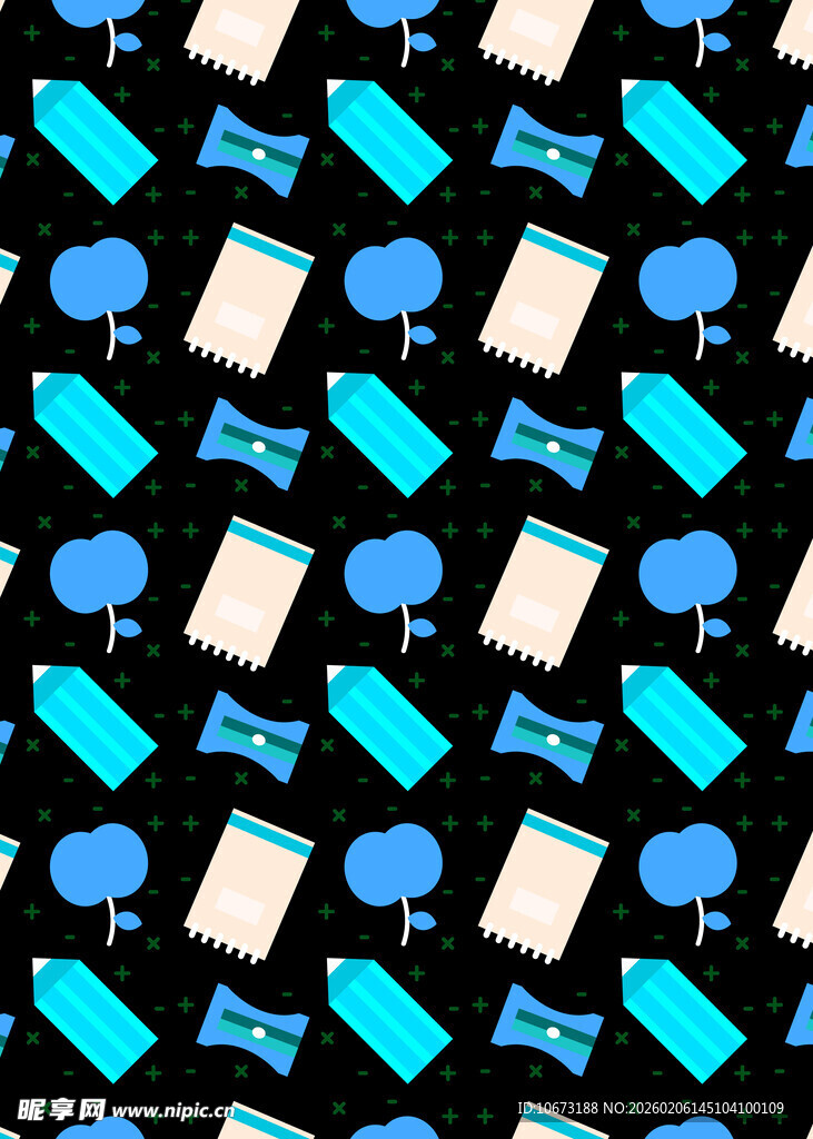 医疗元素无缝图案背景