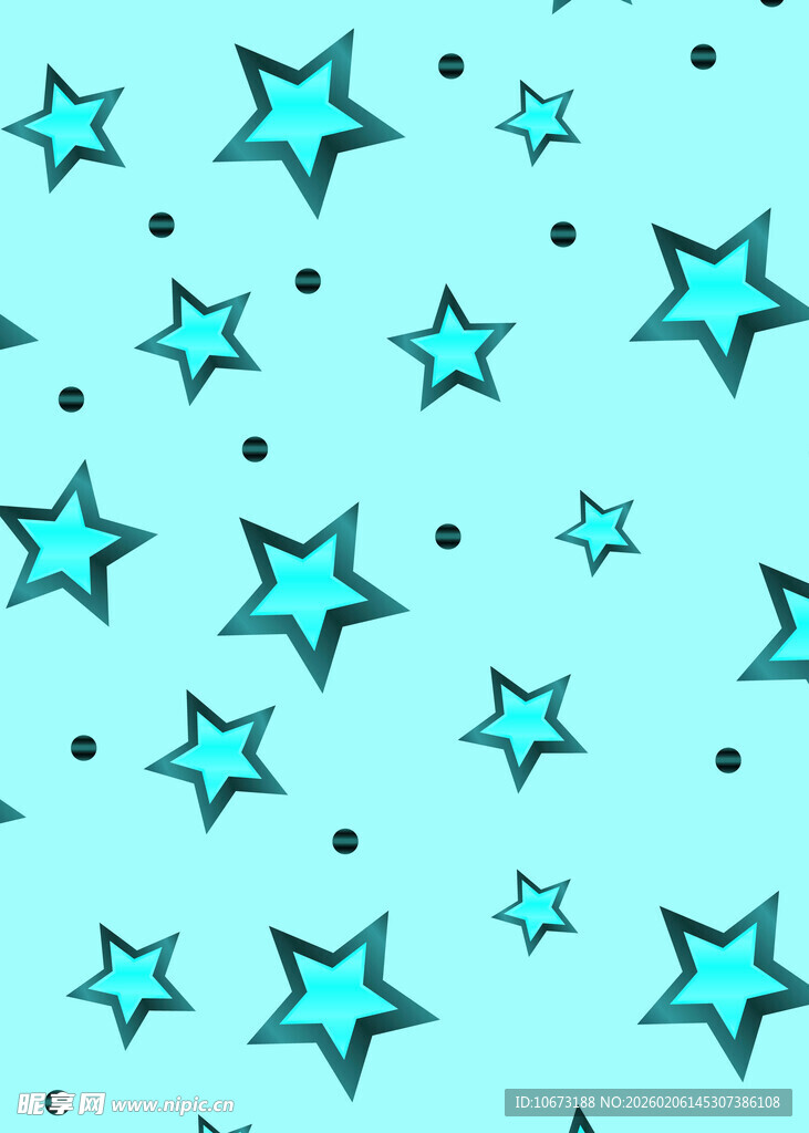 浅蓝色背景星星图案
