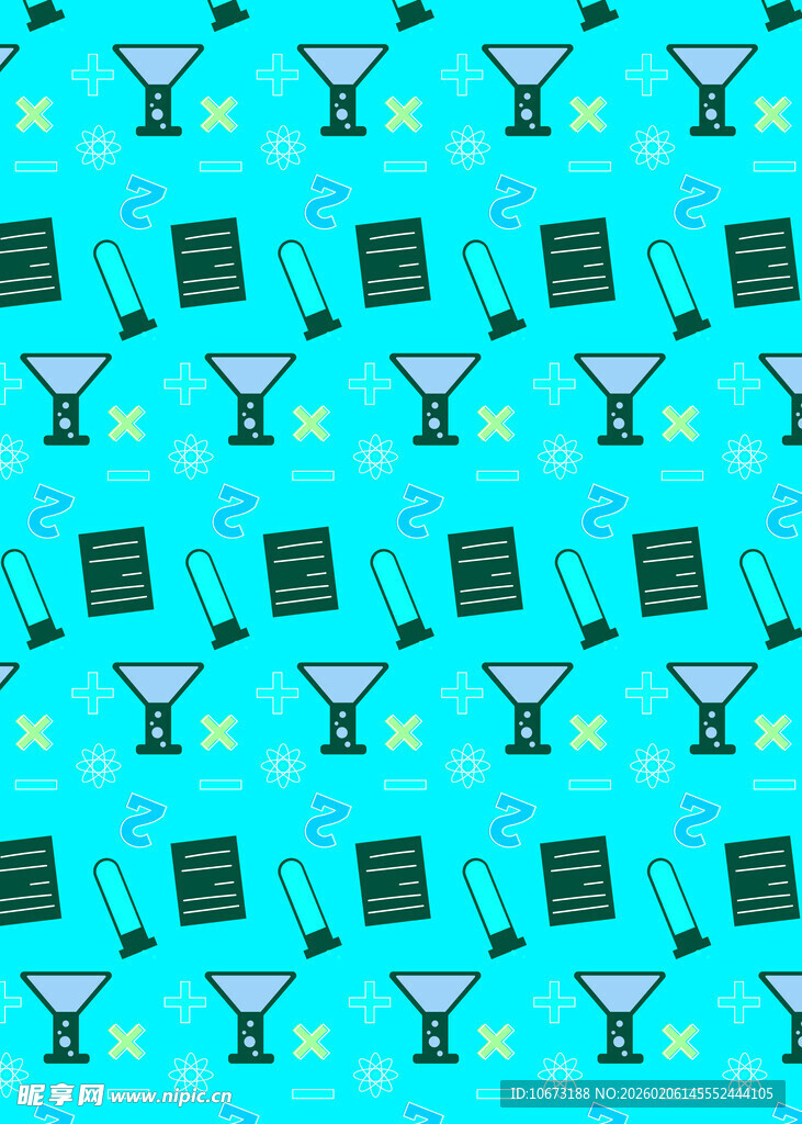 蓝色背景鸡尾酒图案设计