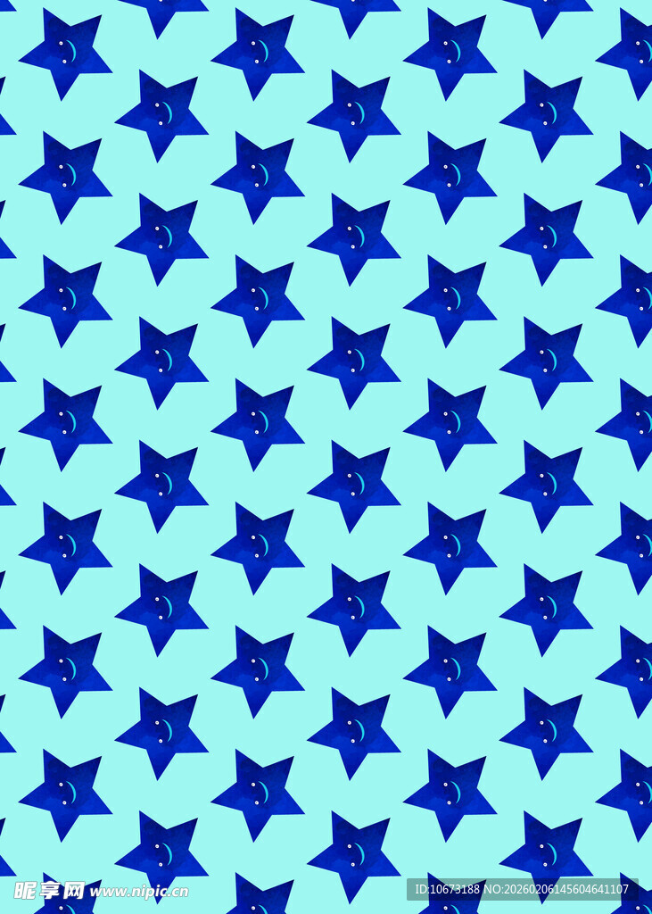 蓝绿色星星图案背景