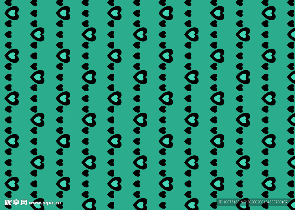 绿色底黑色图案几何纹理