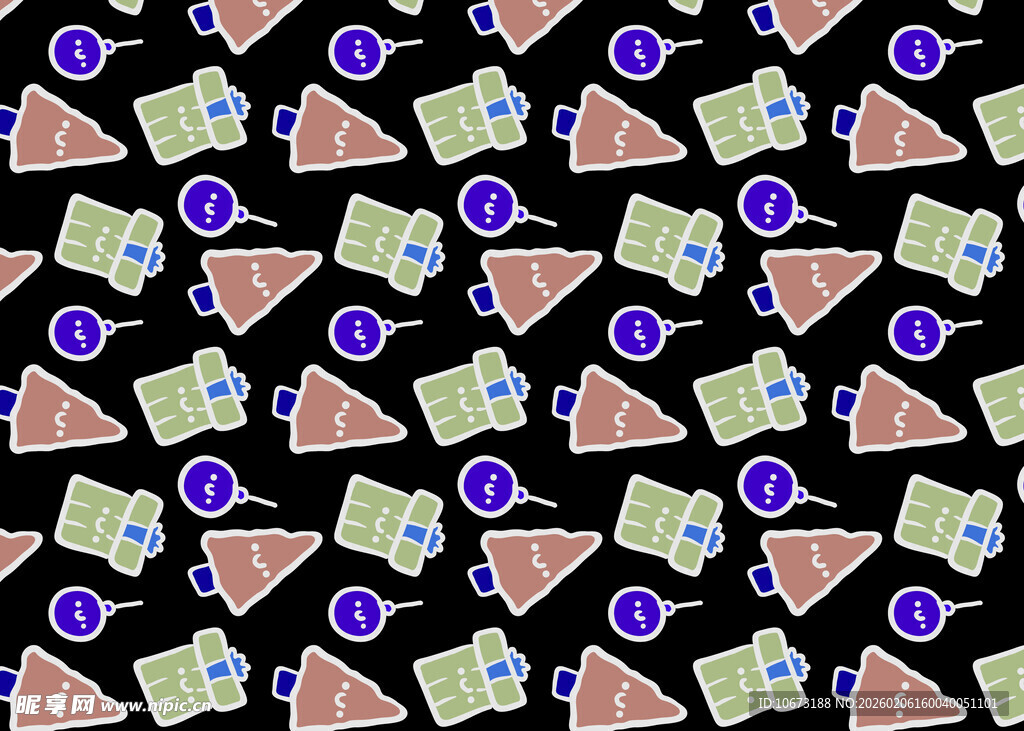 多彩几何图案无缝背景图