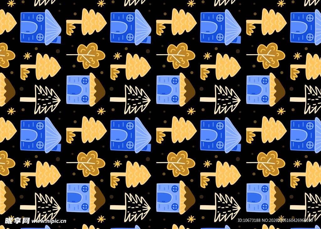 像素风格建筑图案背景