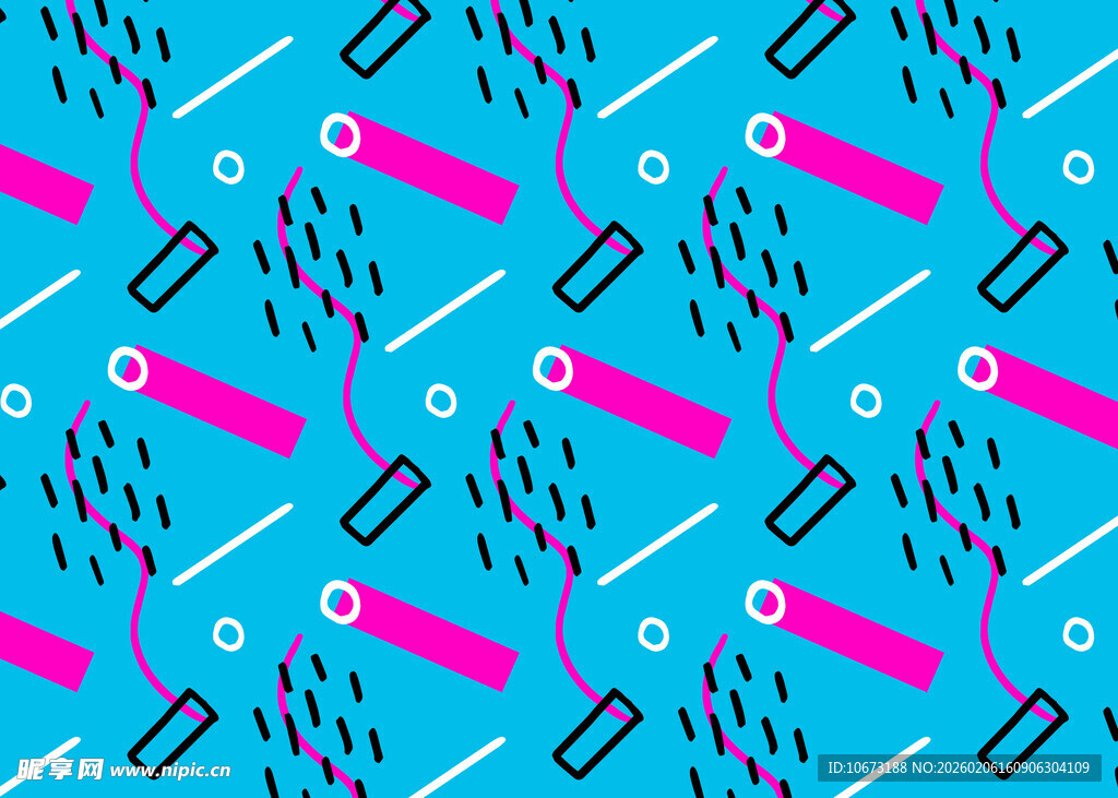 蓝粉几何图案无缝背景