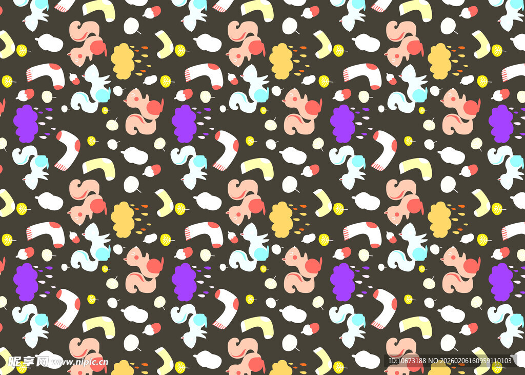 多彩花卉图案背景