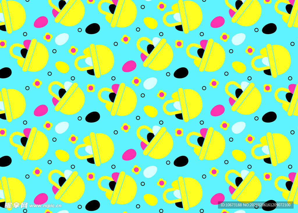 可爱篮子图案背景