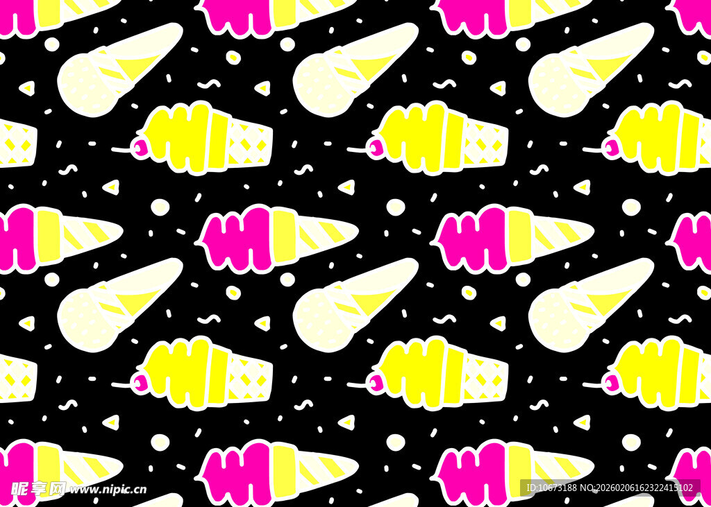 彩色冰淇淋图案背景