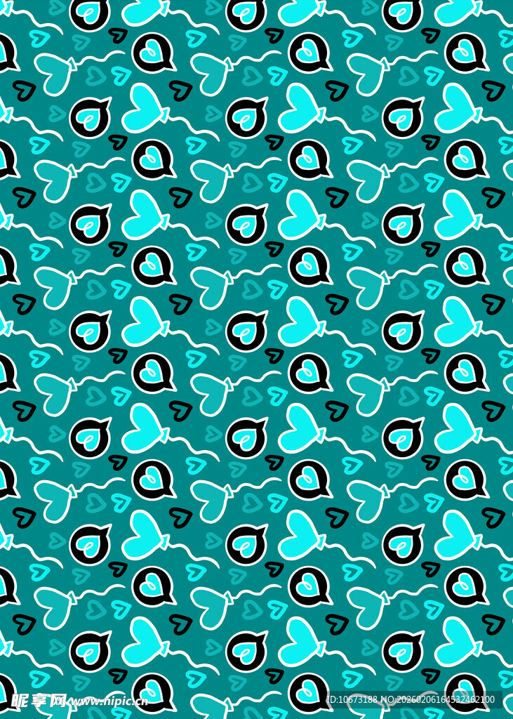 蓝绿色几何图案无缝背景