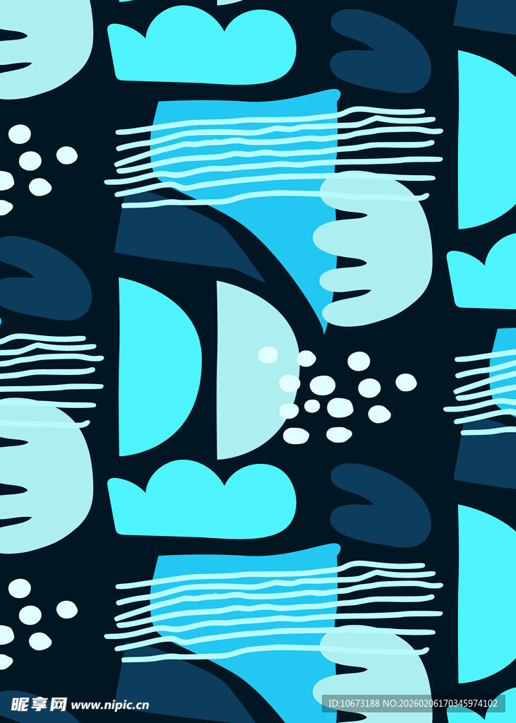 蓝调几何图案背景设计