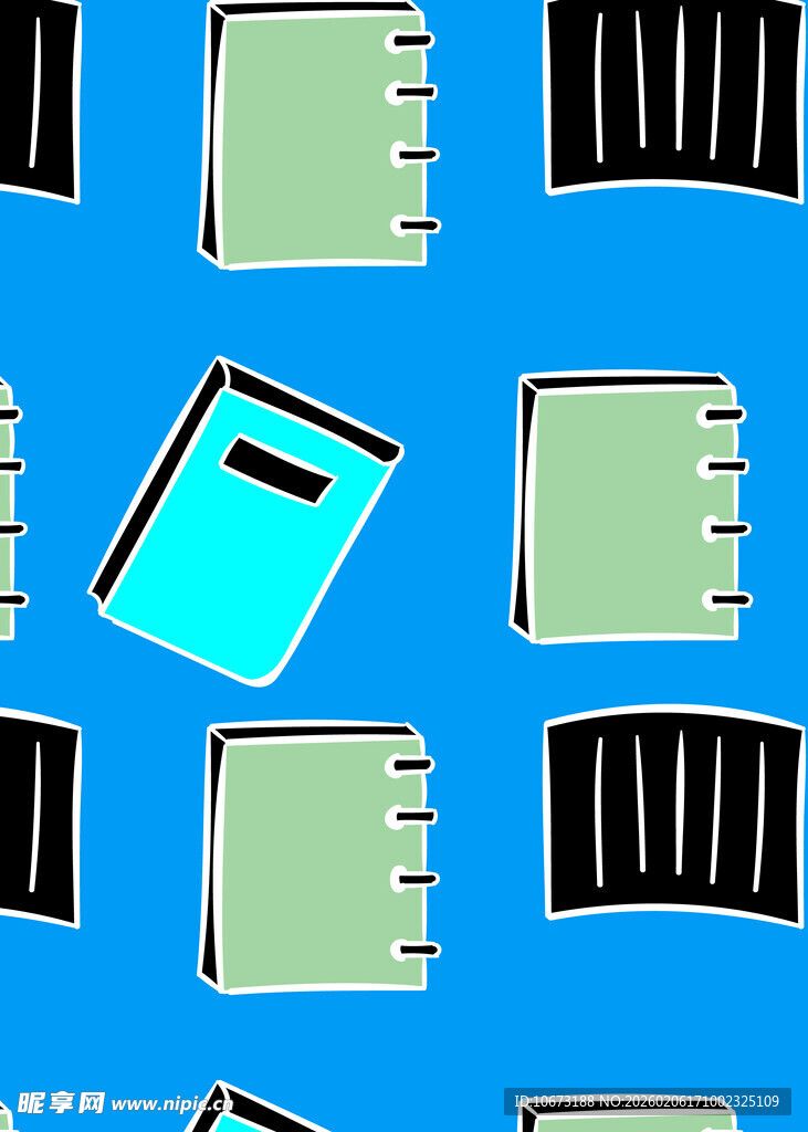 多彩笔记本图案背景