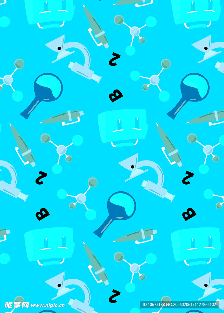 海洋元素无缝图案背景