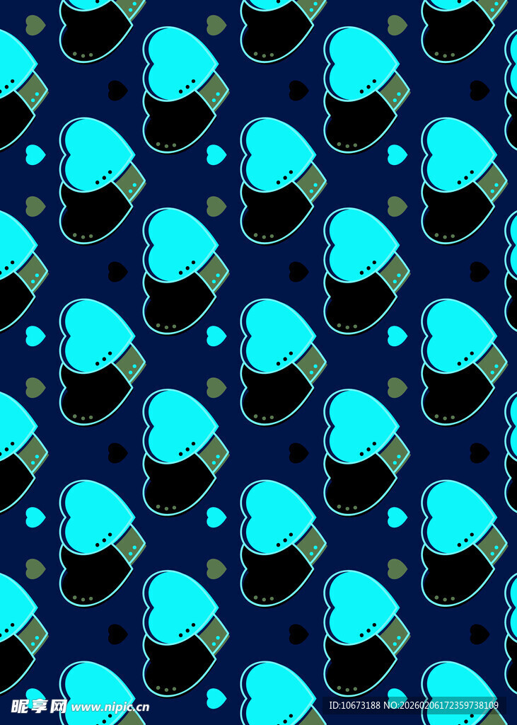 蓝色圣诞帽图案背景