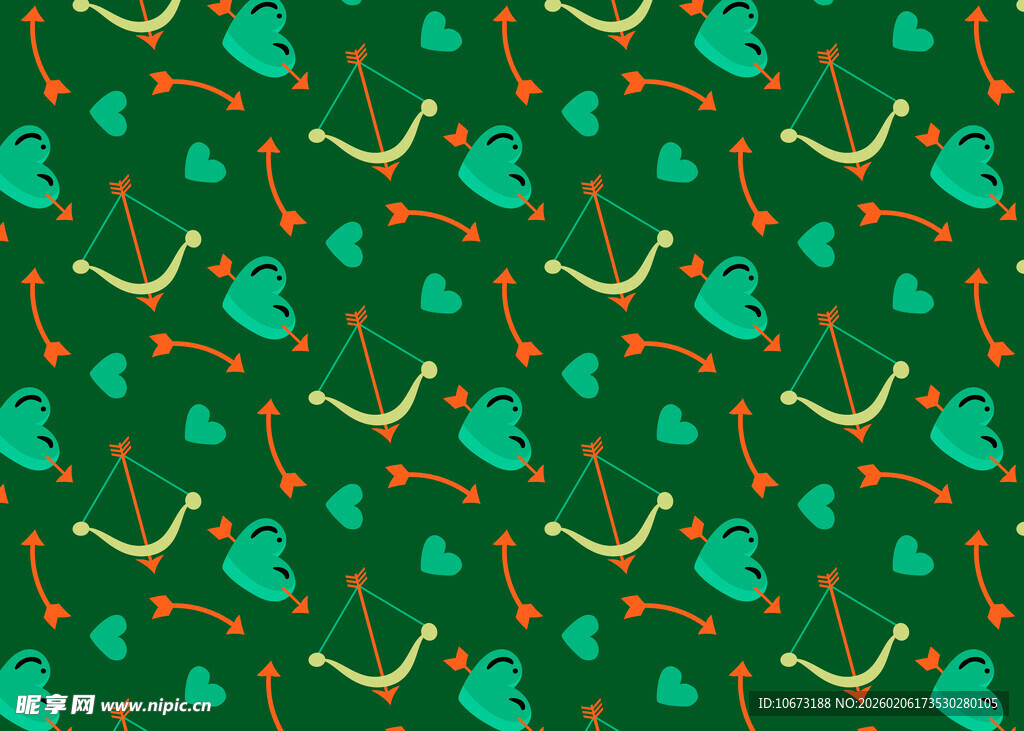 绿色三叶草箭头图案背景