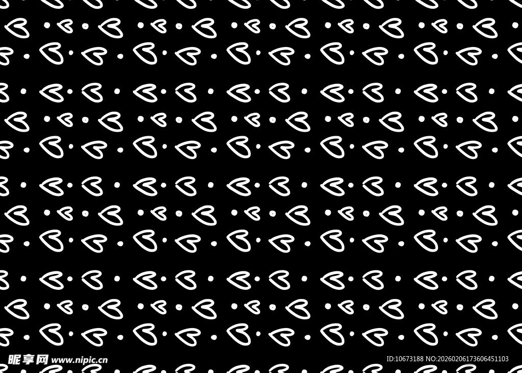 黑色背景上的白色图案纹理