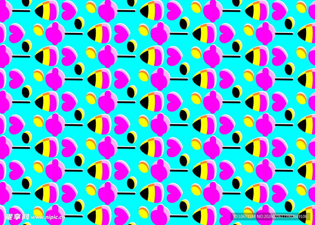 多彩几何图案无缝背景图