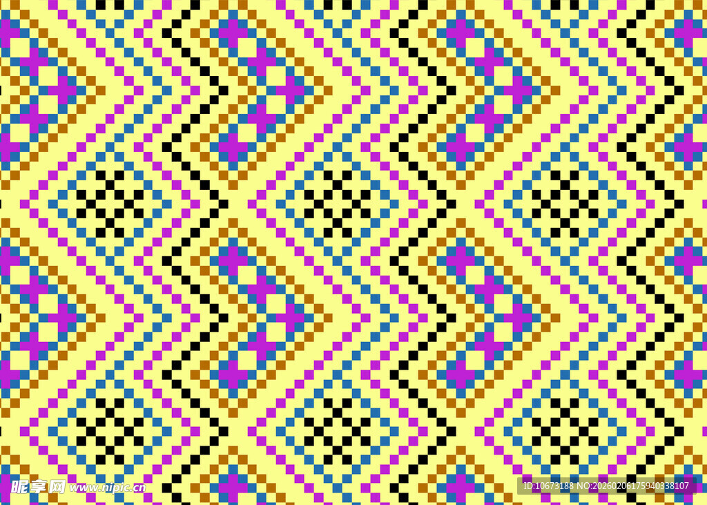 多彩几何图案纹理设计