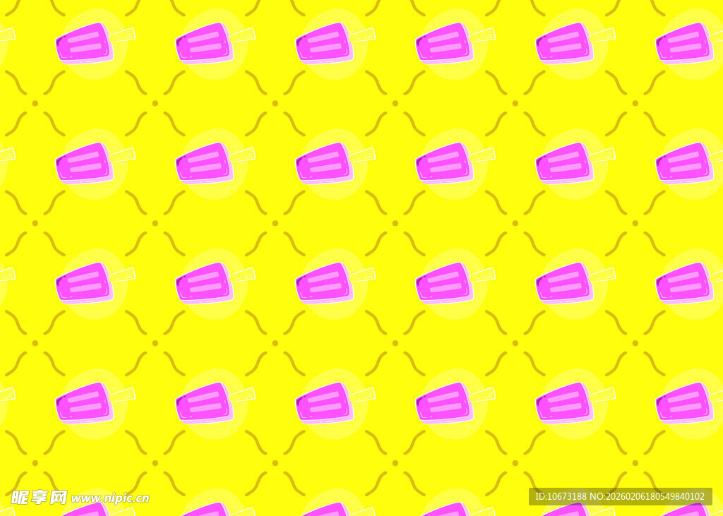 黄色背景粉色图案几何纹理