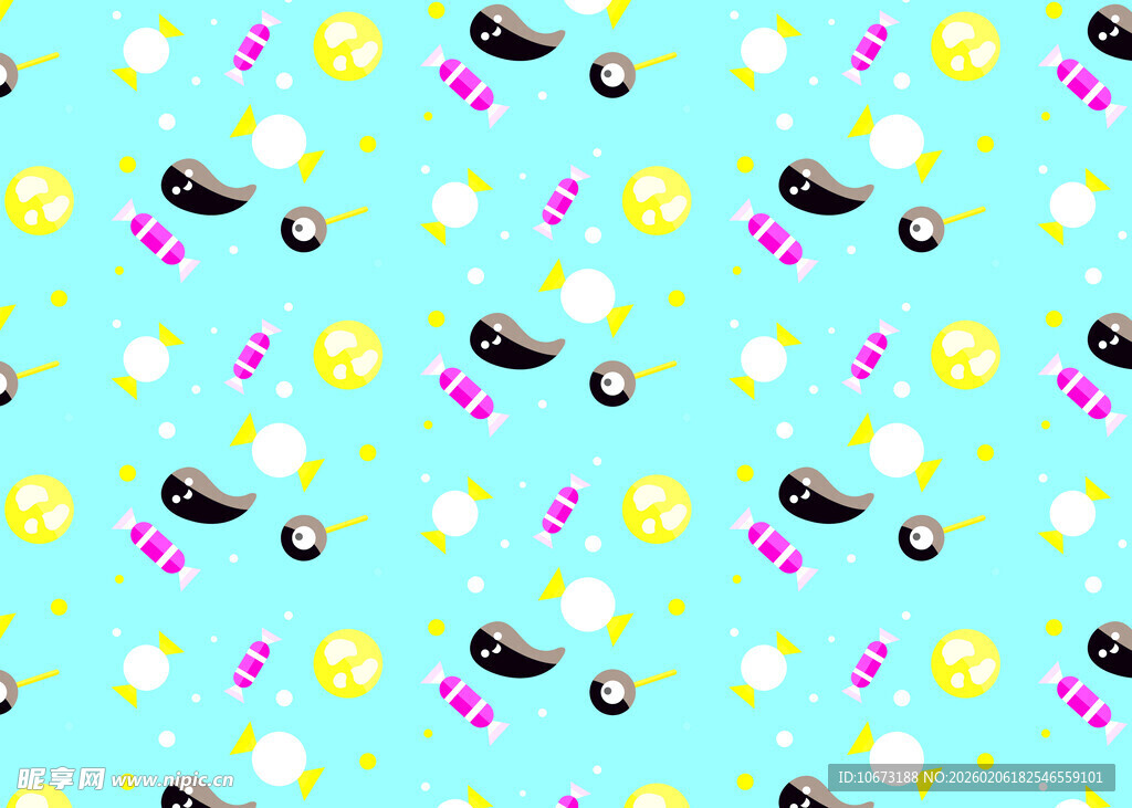 清新多彩鞋子图案背景