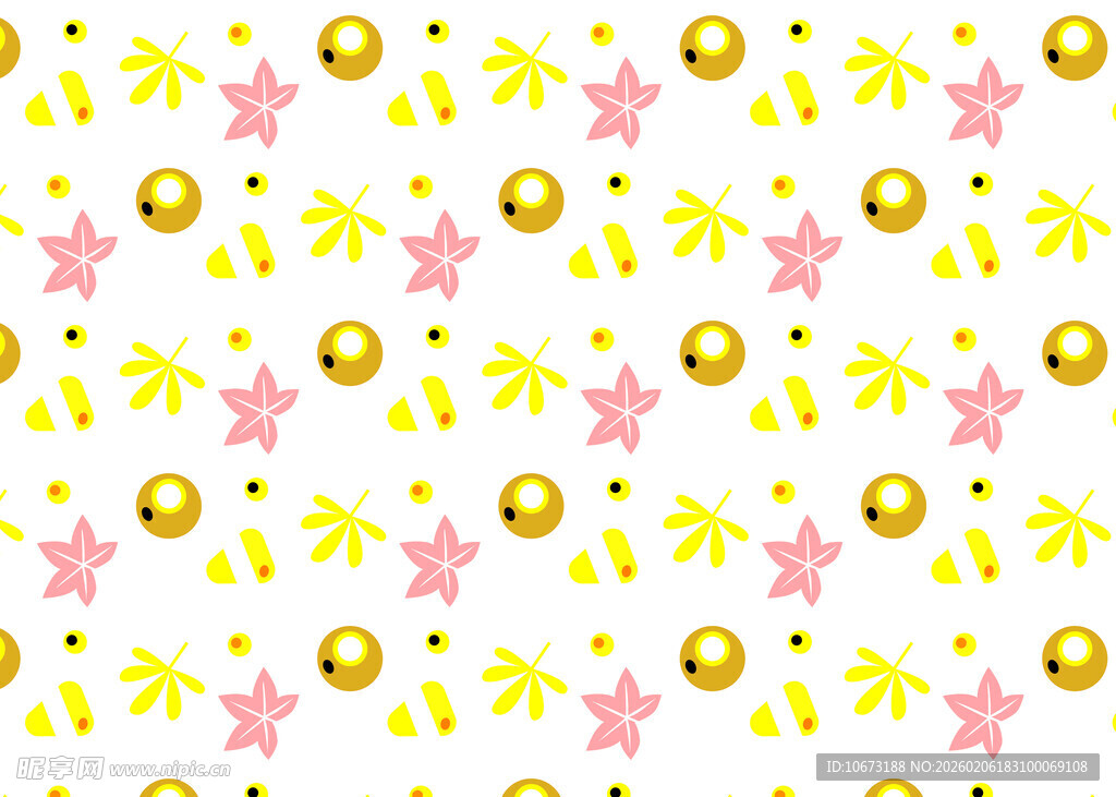 粉色背景星星铃铛图案