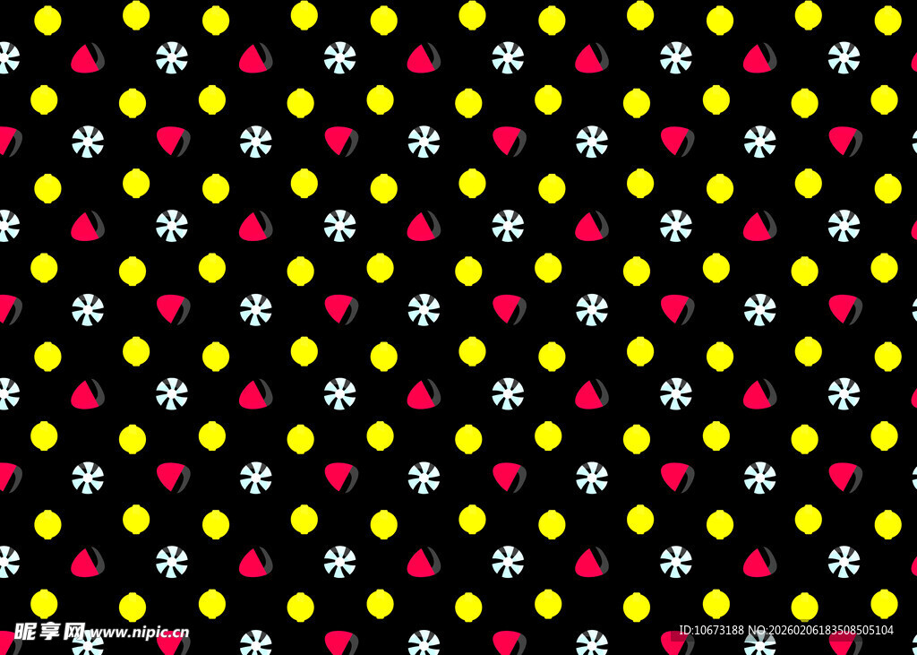 多彩波点花纹背景图案