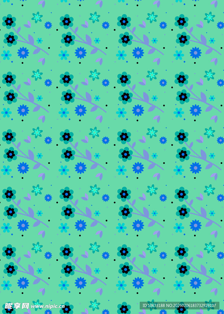 蓝绿圆点图案背景纹理