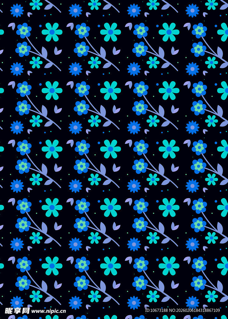 蓝绿雪花图案背景纹理