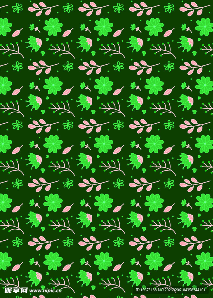 绿色三叶草图案背景纹理