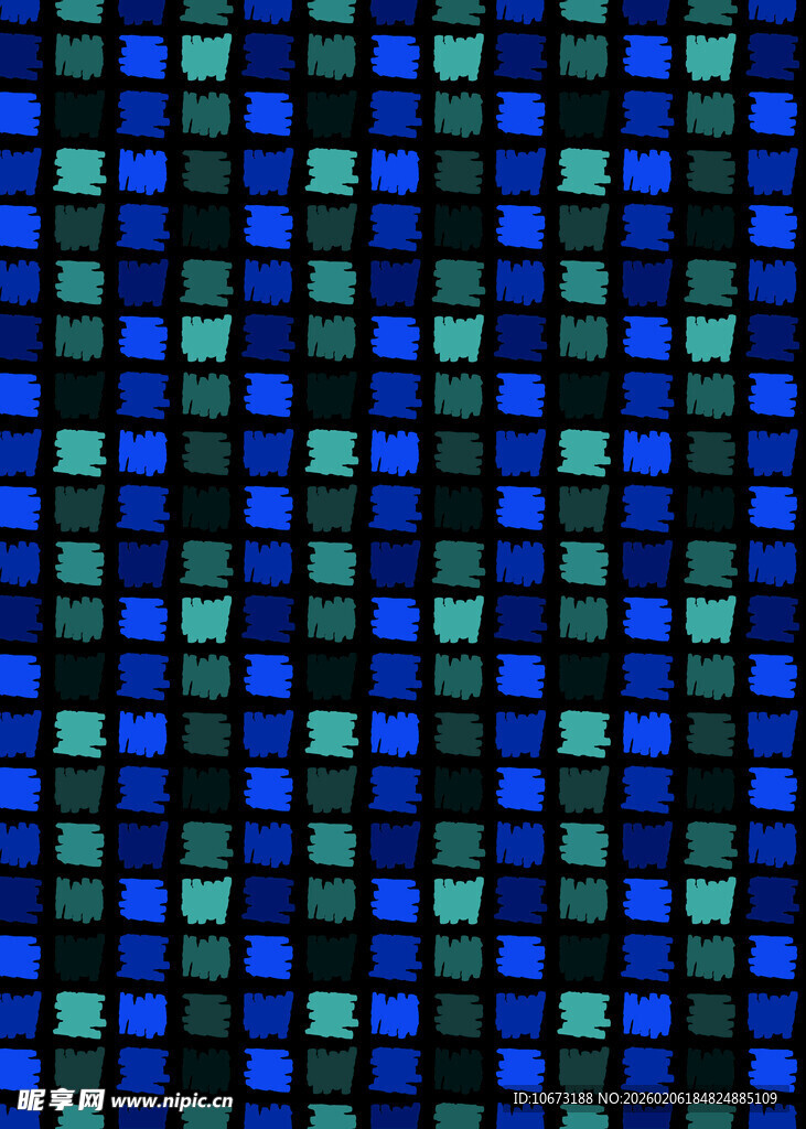 蓝绿色方块拼接背景图案