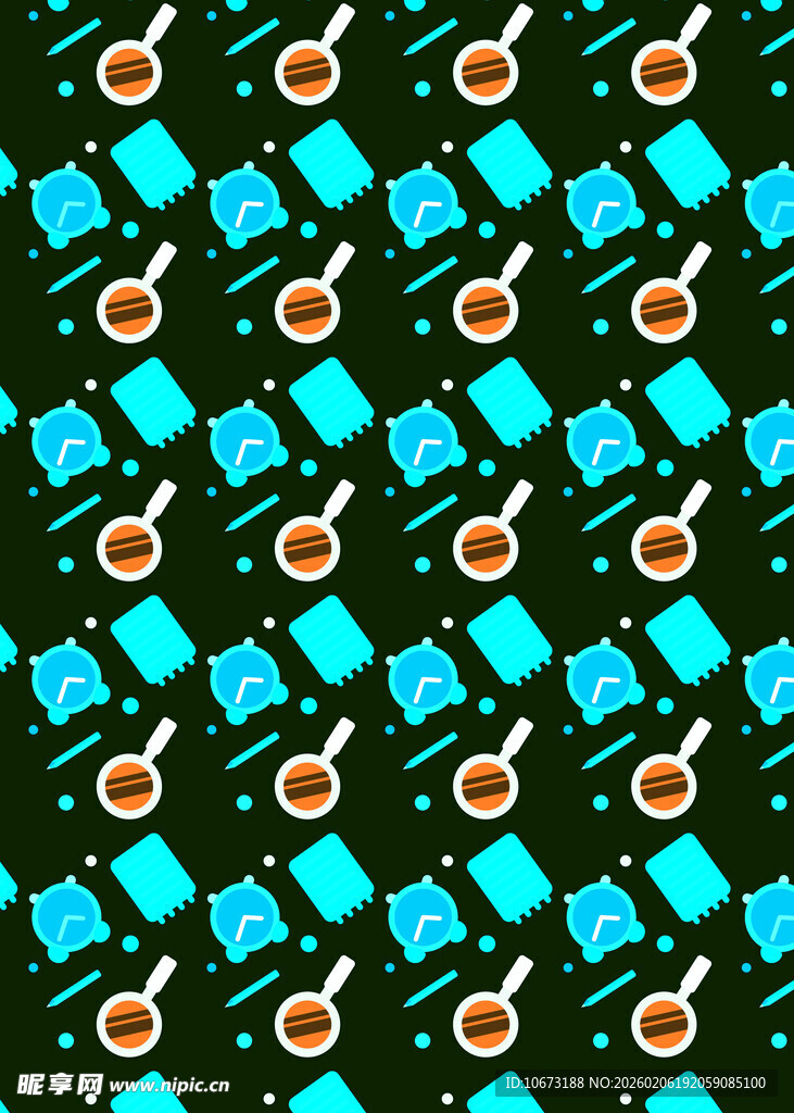 咖啡与平板图案背景