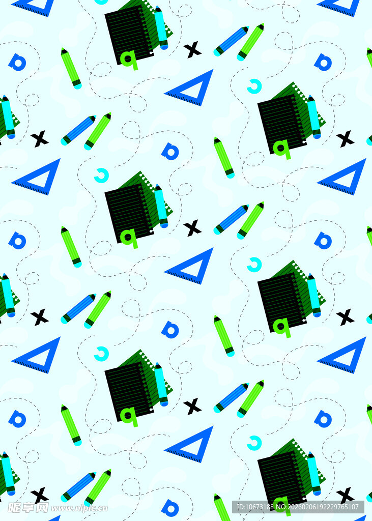 几何元素构成的多彩图案