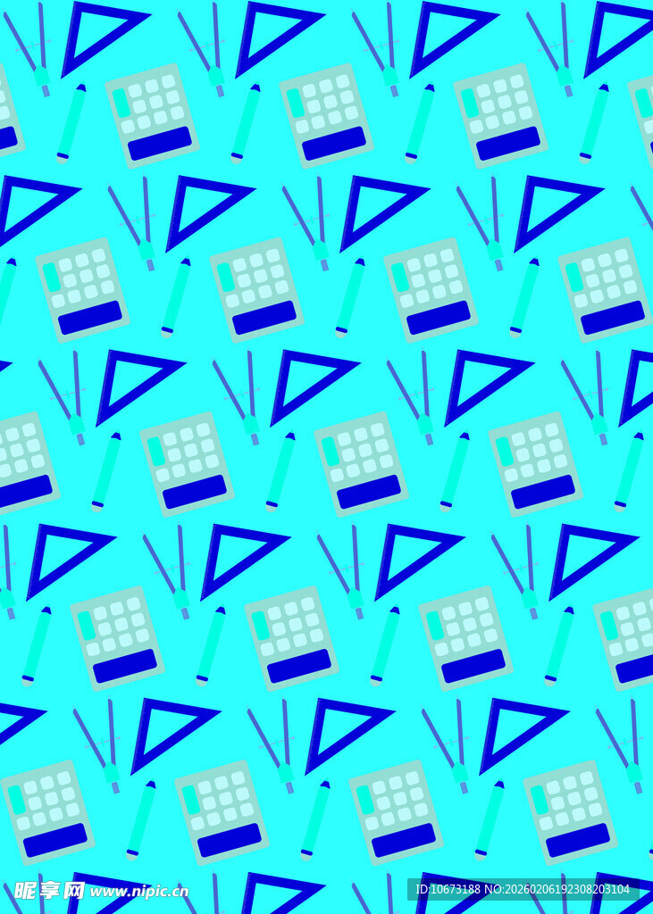 蓝色几何图案无缝背景