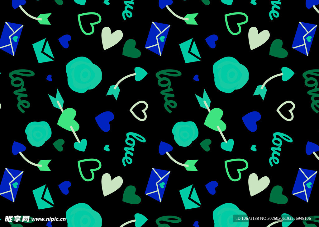 爱心图案背景装饰元素