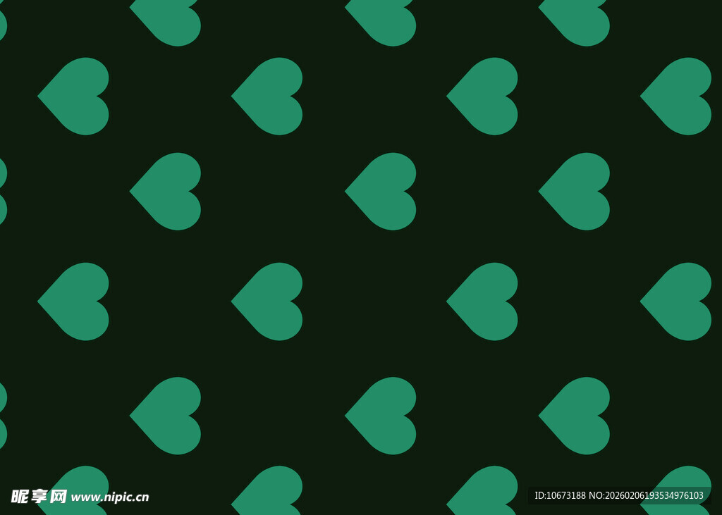 绿色心形图案背景纹理