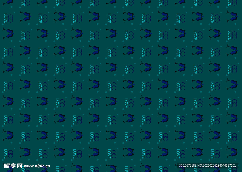 蓝绿数字图案背景