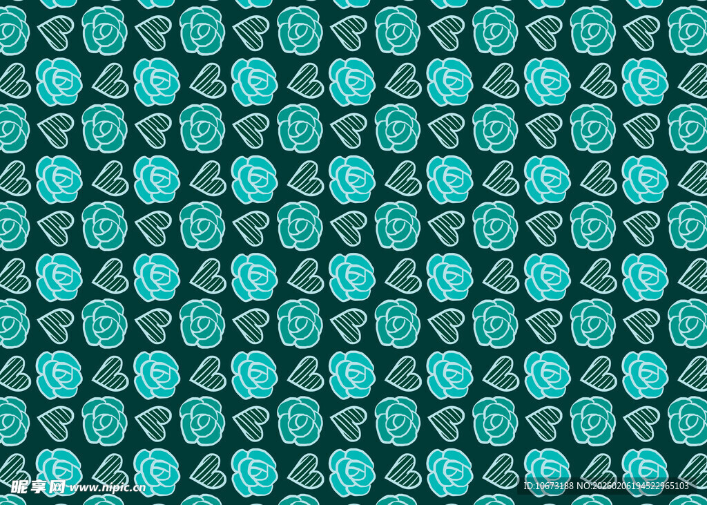 蓝绿色几何图案无缝背景